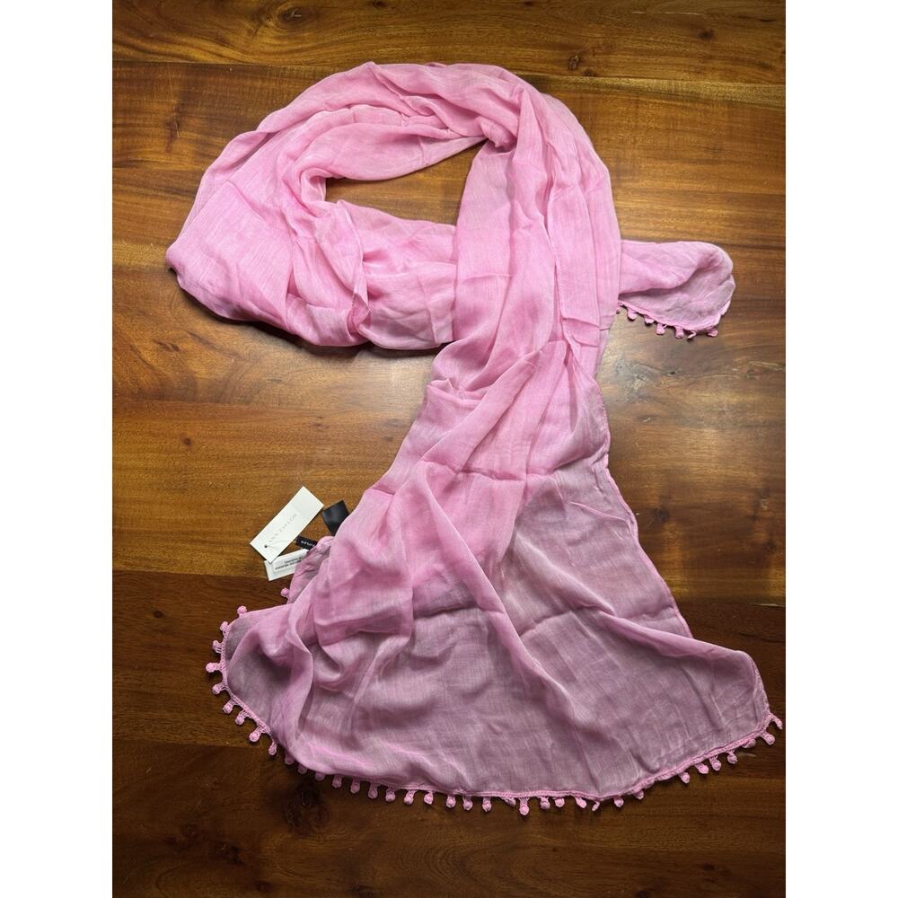 Ann Taylor Lightweight Pink Modal Silk Oblong Scarf (31” x 77”) - NEW